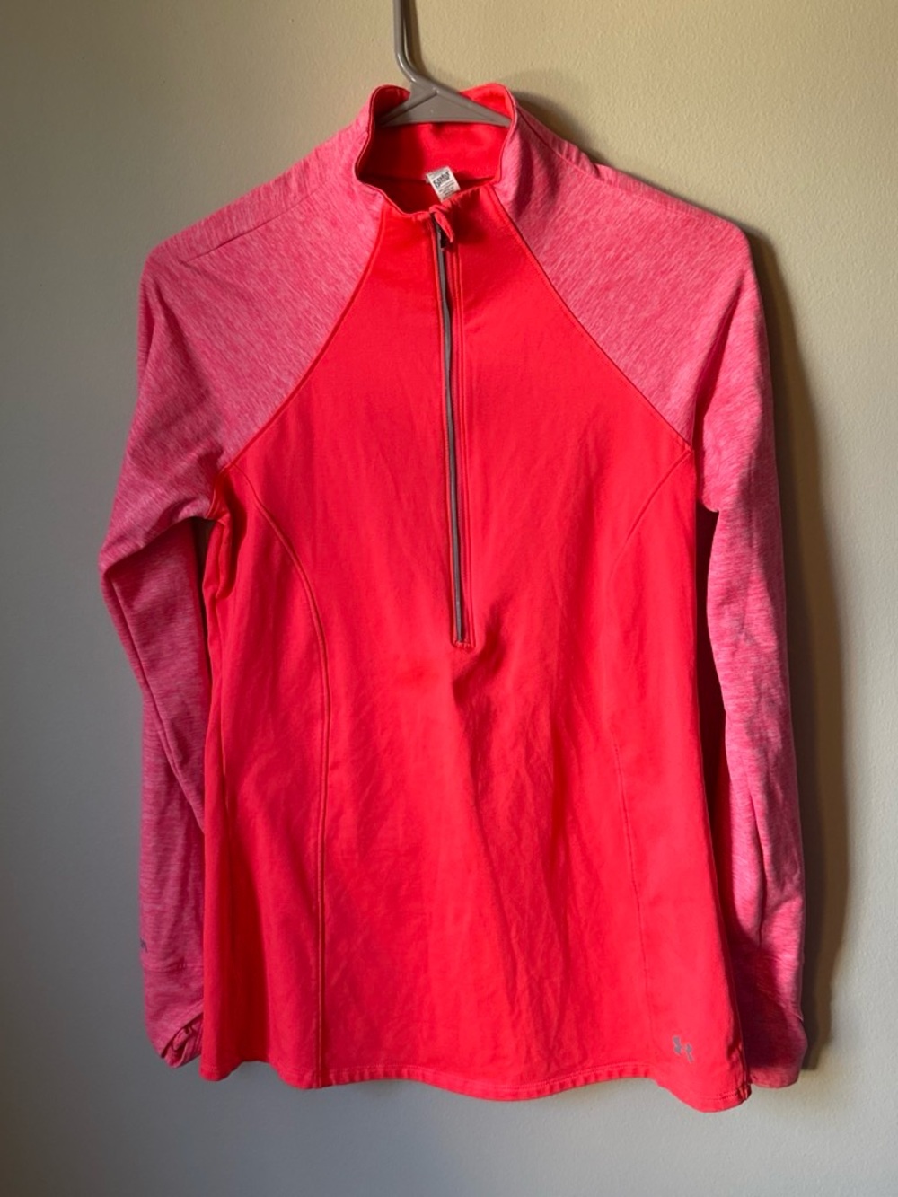 Under Armour Neon Coral Half-Zip Pullover